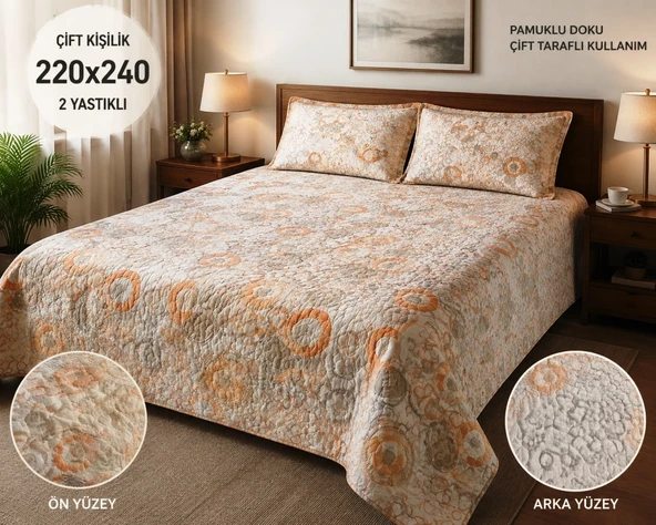 BELLA HOME ÇİFT KİŞİLİK YATAK ÖRTÜSÜ-MELİSSA ürün görseli 1