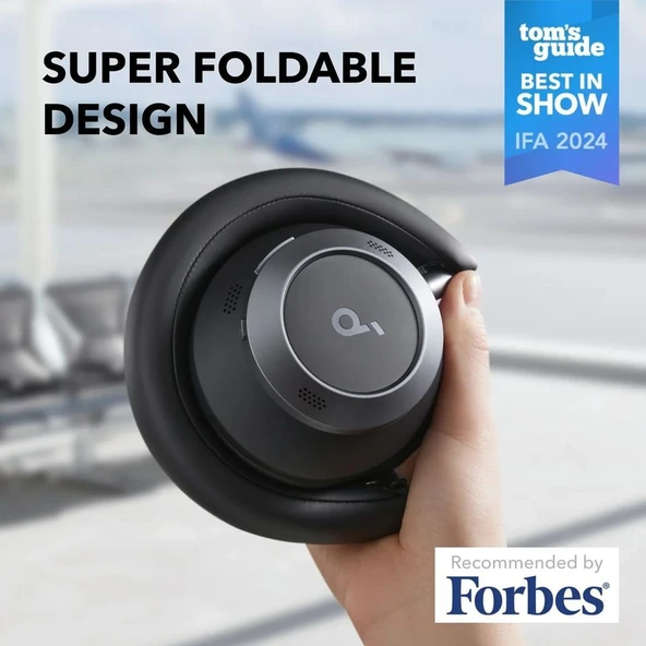 Anker Soundcore Space One Pro Kablosuz Gürültü Engelleme Özellikli Kulak Üstü Kulaklık, Beyaz – A3062H21 ürün görseli 1