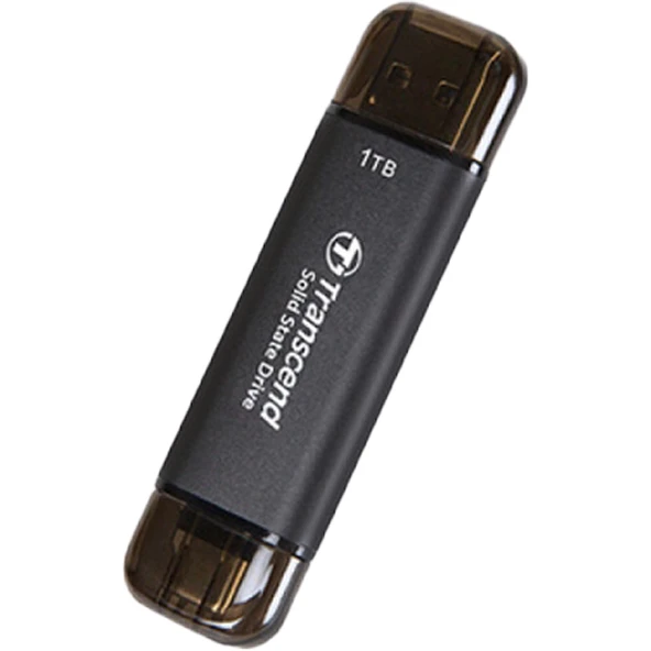 Transcend Harici SSD USB Tip C/A 1TB Siyah TS1TESD310C ürün görseli 1