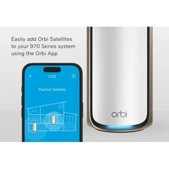 Net Gear Orbi 970 Serisi Dört Bantlı Mesh Sistemi – RBE970-100EUS ürün görseli 1