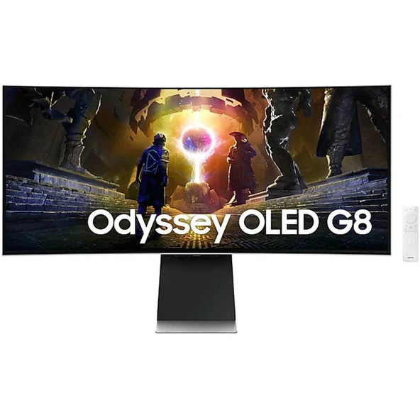 Samsung Odyssey Oyun Monitörü G8 34″ Kavisli,UWQHD,OLED,Smart TV, IoT HUB,0.03MS-175Hz (LS34DG852SMXUE) ürün görseli 1
