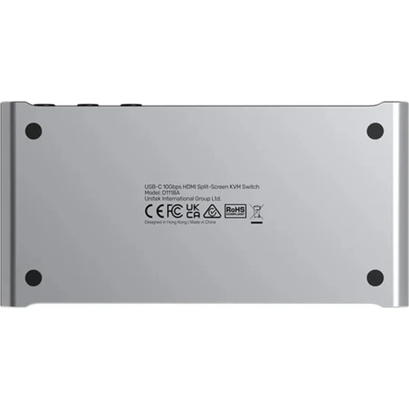 Unitek USB-C 10 Gbps HDMI Bölünmüş Ekran KVM Anahtarı – D1118AGY01-TR ürün görseli 1