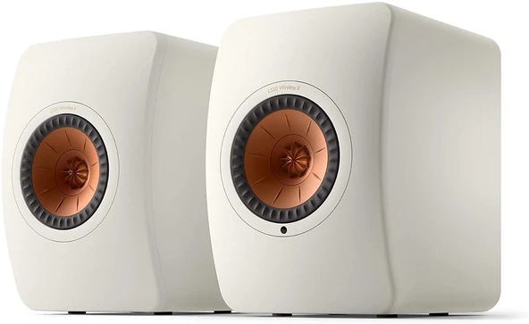 Kef LS50 Kablosuz II – Aktif Kablosuz Stereo Hoparlör Sistemi (Mineral Beyaz) | HDMI | Yayın 2 | Bluetooth | Spotify ürün görseli 1