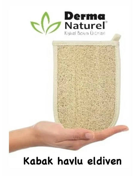 Derma Naturel  Loofah ( kabak) lift Havlu Eldiven Ms 11 Beyaz ürün görseli 1