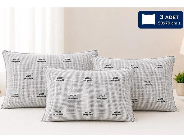 3lü Set Lüx Medikal Ortopedik Visco Dolgulu Yastık (50x70) ürün görseli 1