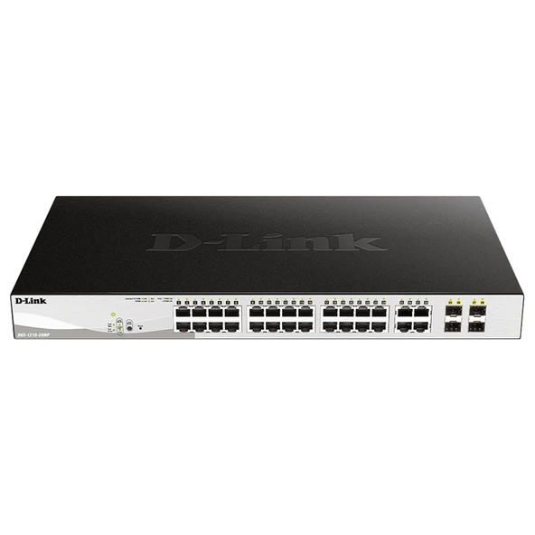 D-Link 24 Bağlantı Noktalı Gigabit Akıllı Yönetilen PoE Anahtarı ürün görseli 1