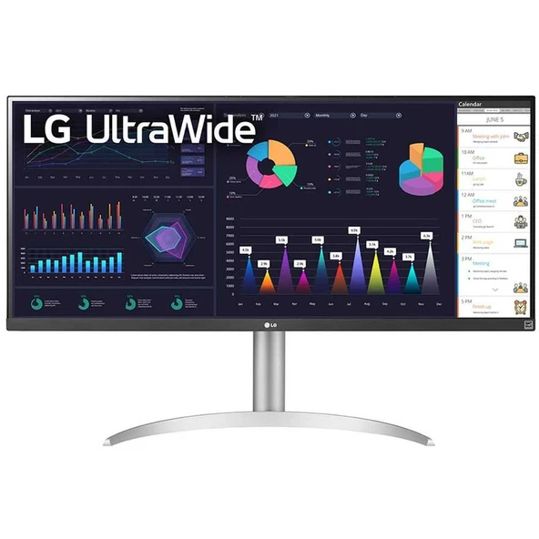 LG Ultra Geniş Monitör 34″ Düz, FHD, IPS Paneli, VESA Ekran HDR 400, AMD FreeSync, USB-C (34WQ650-W) ürün görseli 1