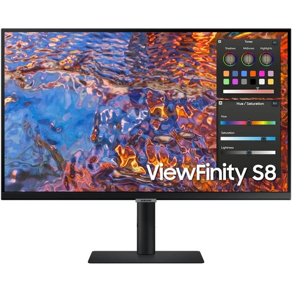 Samsung ViewFinity S8 Monitör 27″ Düz, UHD, IPS Panel, USB‑C, Ergonomik, 60 Hz (LS27B800PXMXUE) ürün görseli 1