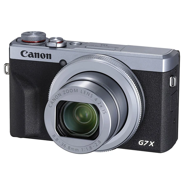 Canon Powershot G7X Mark III Dijital Fotoğraf Makinesi Gümüş ürün görseli 1