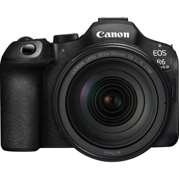 Canon Aynasız Fotoğraf Makinesi Gövdesi Siyah, RF 24-105mm F4 L IS USM Lensli – EOS R6 Mark III ürün görseli 1