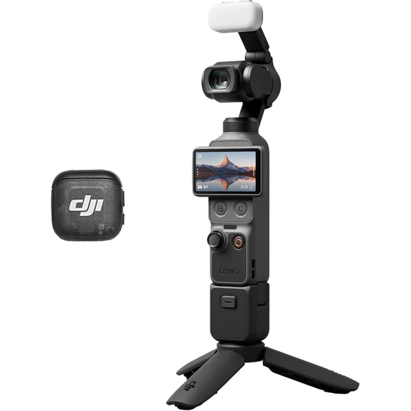 DJI Osmo Pocket 4 Siyah Aksiyon Kamerası Oluşturucu Kombinasyonu – ZPK400-C2 ürün görseli 1
