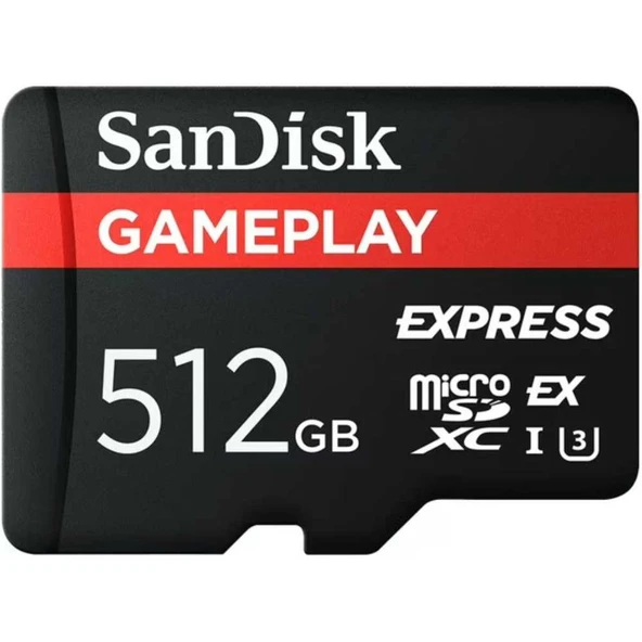 SanDisk MicroSD Express Hafıza Kartı 512GB Siyah – SDSQXFN-512G-AW6GN ürün görseli 1