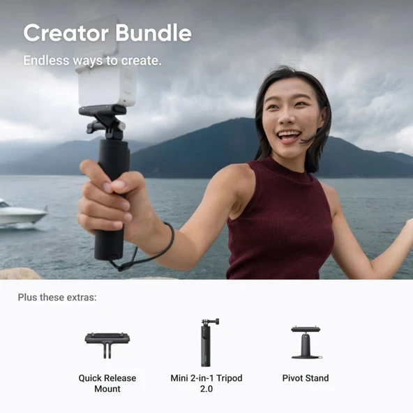 Insta360 Go Ultra Arktik Beyaz Monte Edilebilir Kamera Oluşturucu Paketi – INST-CINSABEA ürün görseli 1