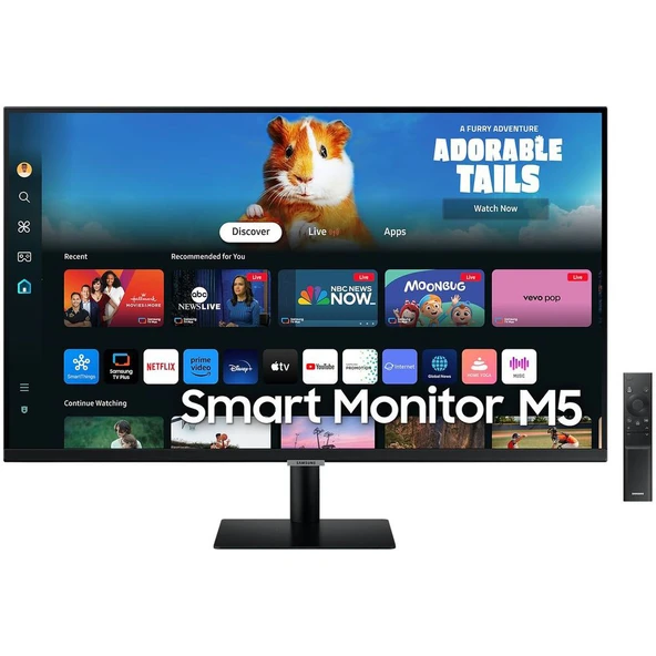 Samsung Smart Monitor M5 (M50D) 32″ Düz, FHD, VA Panel, Smart TV Uygulamaları, HDR10, 60 Hz, 4 ms (GTG) (LS32DM500EMXUE) ürün görseli 1
