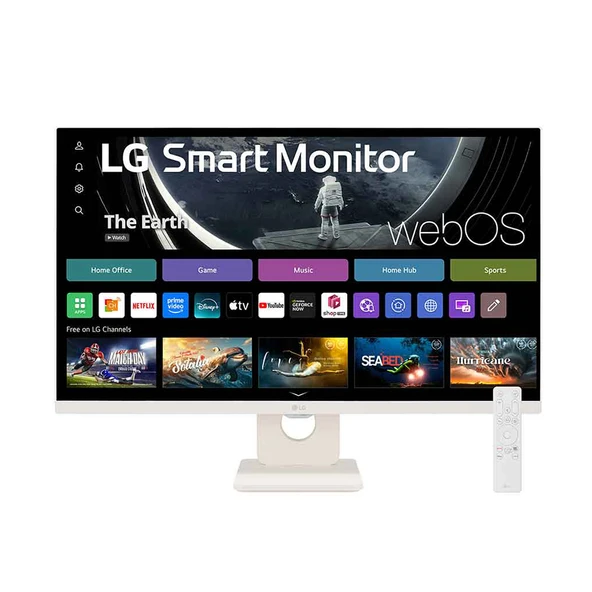 LG Monitör 27″ Düz, FHD, IPS Panel, 100 Hz, Kablosuz, Akıllı (27U511SA-W) ürün görseli 1