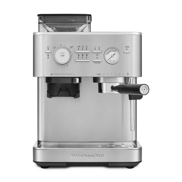 KitchenAid Yarı Otomatik Öğütücülü Espresso Makinesi - Brushed Stainless Steel ürün görseli 1