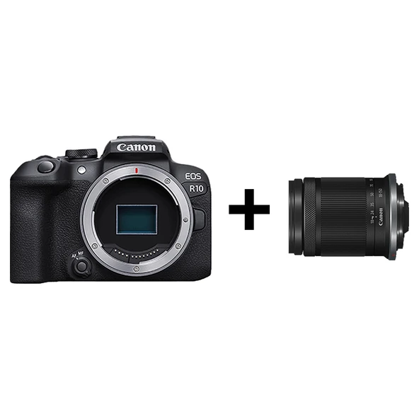Canon EOS R10 4K / 24,2MP APS-C Aynasız Dijital Fotoğraf Makinesi, RF-S 18-150mm F4.5-6.3 IS STM Lensli -Siyah ürün görseli 1