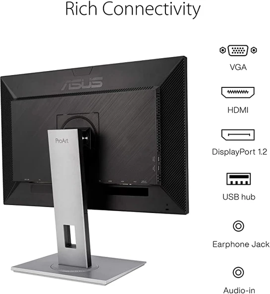 Asus PA248QV ProArt Profesyonel Monitör Siyah 24,1 İnç ürün görseli 1