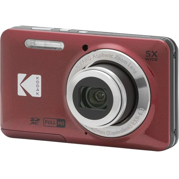 Kodak Pixpro Dijital Fotoğraf Makinesi Kırmızı – FZ55 ürün görseli 1