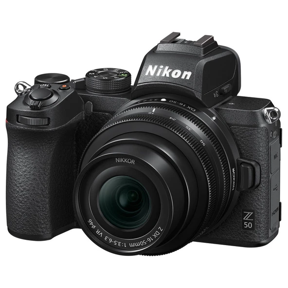 Nikon Z50 Dijital Aynasız Fotoğraf Makinesi Siyah + Nikon NIKKOR Z DX 16-50mm f/3.5-6.3 VR Lens ürün görseli 1