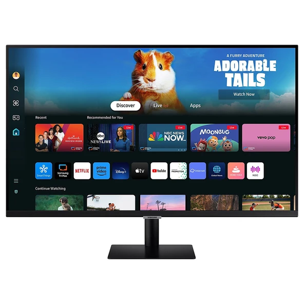 Samsung Akıllı Monitör 27″ Düz, 60 Hz, FHD,VA Panel,Smart TV ,IoT HUB,Çalışma Alanı,APPLE AIRPLAY (LS27DM500EMXUE) ürün görseli 1