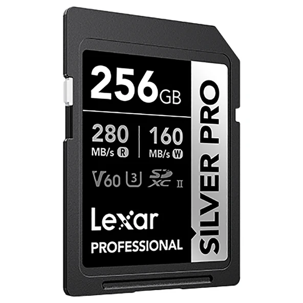 Lexar Professional SILVER PRO SDXC Kart UHS-II 256GB Siyah LSDSIPR256GBNNNG ürün görseli 1
