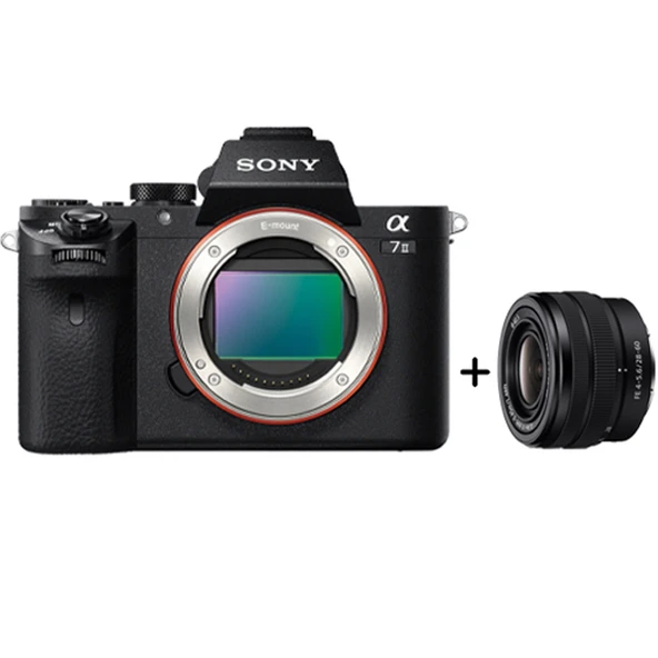 FE 28-60mm f/4-5.6 Lensli Sony Alpha a7C II 4K ve 33MP Tam Çerçeve Aynasız Dijital Fotoğraf Makinesi - Siyah ürün görseli 1