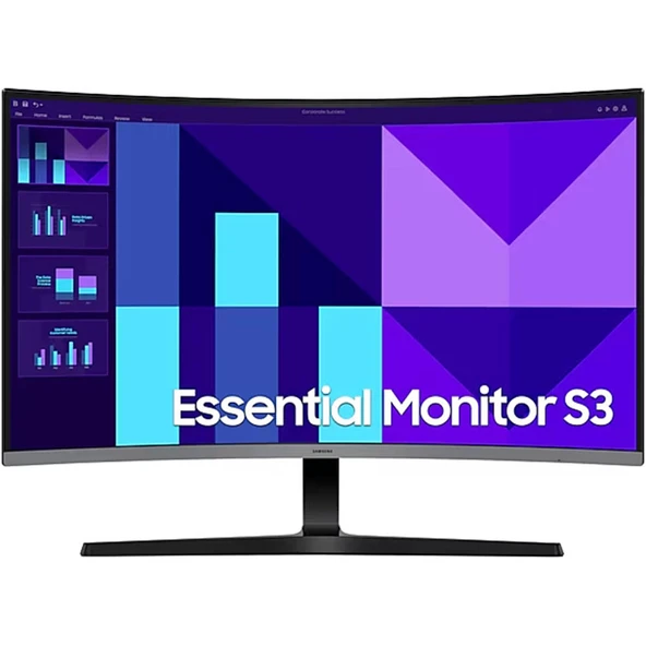 Samsung Ana Monitör S3 32″ Kavisli,FHD,VA Panel,100Hz,4MS,GÖZ KORUYUCU (LS32D392GAMXUE) ürün görseli 1