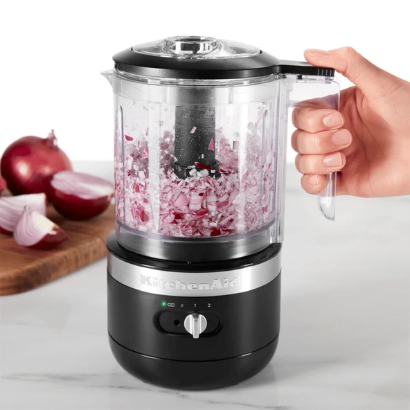 KitchenAid Kablosuz Mutfak Robotu 1,19 L - Matte Black - Resim 6