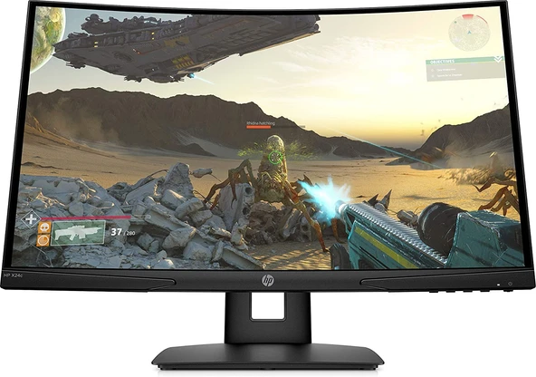 HP Oyun Monitörü 23,6" Kavisli, FHD , VA Panel, 300 nit, 1500R Kavisli, AMD FreeSync, 144 Hz, 4 ms (9FM22AS) ürün görseli 1