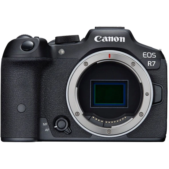 Canon EOS R7 Aynasız Dijital Fotoğraf Makinesi Gövdesi Siyah ürün görseli 1