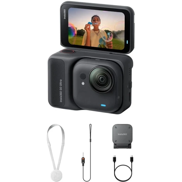 Insta360 Go Ultra Gece Yarısı Siyahı Monte Edilebilir Kamera Standart Paketi – INST-CINSABEA ürün görseli 1