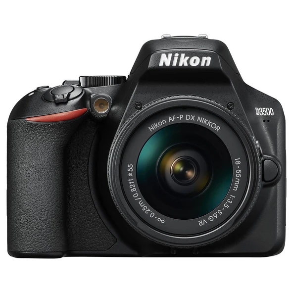 AF-P DX 18-55mm f/3.5-5.6G VR Lensli Nikon D3500 DSLR Fotoğraf Makinesi Siyah ürün görseli 1