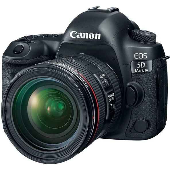 Canon EOS 5D Mark IV DSLR Fotoğraf Makinesi Siyah, 24-70mm F/4L IS USM Lensli ürün görseli 1