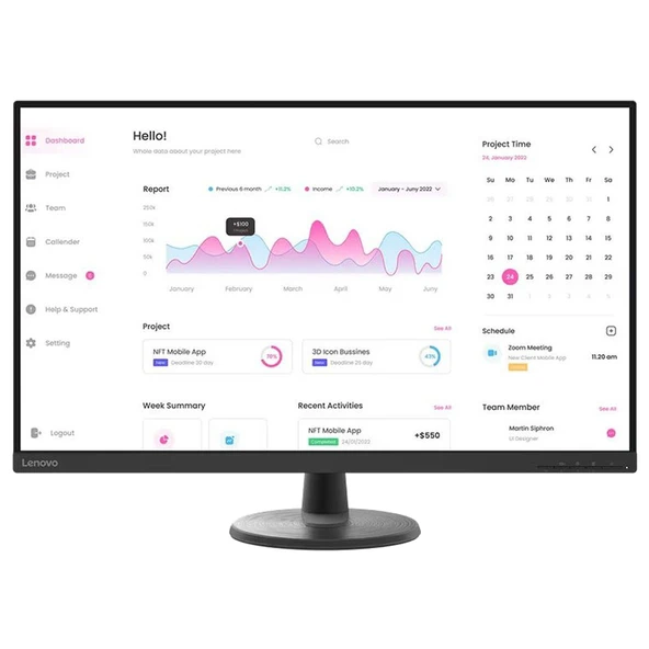 Lenovo 66FCGAC2AE D32-40 FHD Düz Monitör 31,5 inç ürün görseli 1