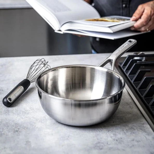 KitchenAid Artisan Çelik 3 Katlı Tava 20cm Şef - Resim 3