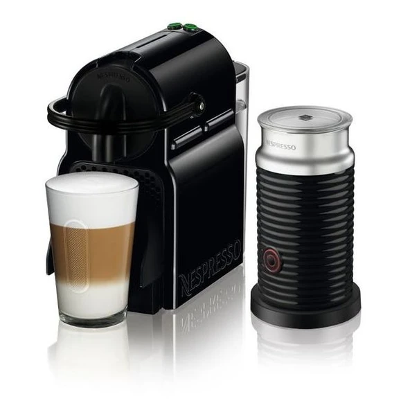 Nespresso D40 Inissia Kahve Makinesi D40-BU-BK + Aerocino Siyah ürün görseli 1