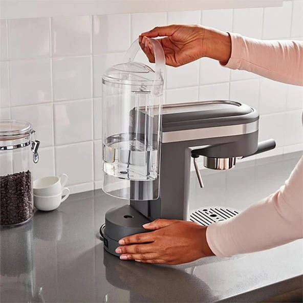 KitchenAid Espresso Makinesi - Charcoal Grey - Resim 8