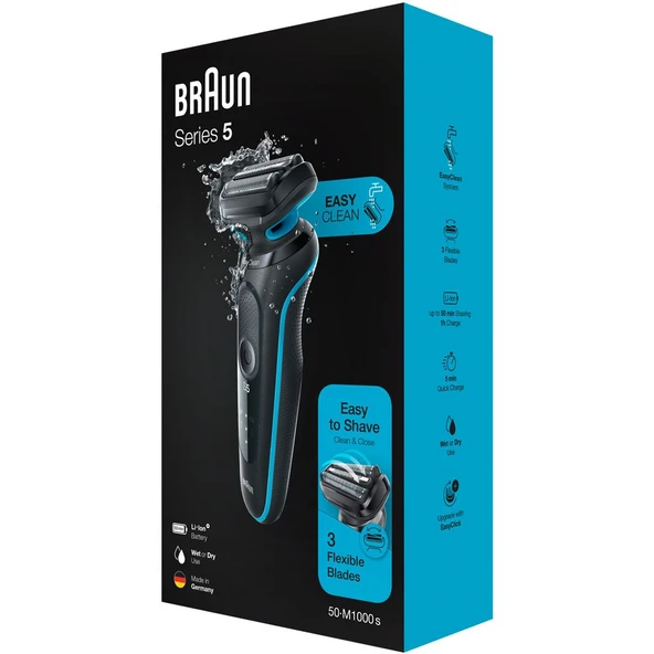 Braun Islak ve Kuru Erkek Tıraş Makinesi 50M1000S ürün görseli 1