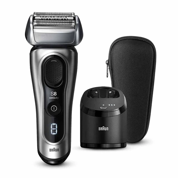 Braun Series 8 Islak ve Kuru Tıraş Makinesi, 5'i 1 Arada SmartCare Cen ve Seyahat Çantası 8467CC ile ürün görseli 1