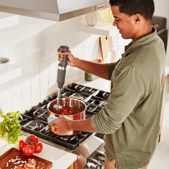 KitchenAid Kablosuz El Blenderı - Charcoal Grey - Resim 8