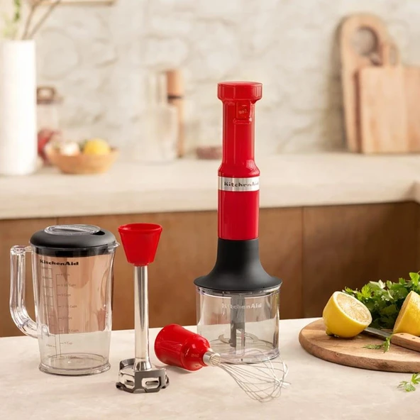 KitchenAid Aksesuarlı El Blenderı 5KHBV83 - Empire Red - Resim 7