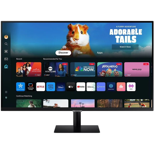 Samsung Smart Monitor M5 (M50D) 32″ Düz, FHD, VA Panel, Smart TV Uygulamaları, HDR10, 60 Hz, 4 ms (GTG) (LS32DM500EMXUE) ürün görseli 1