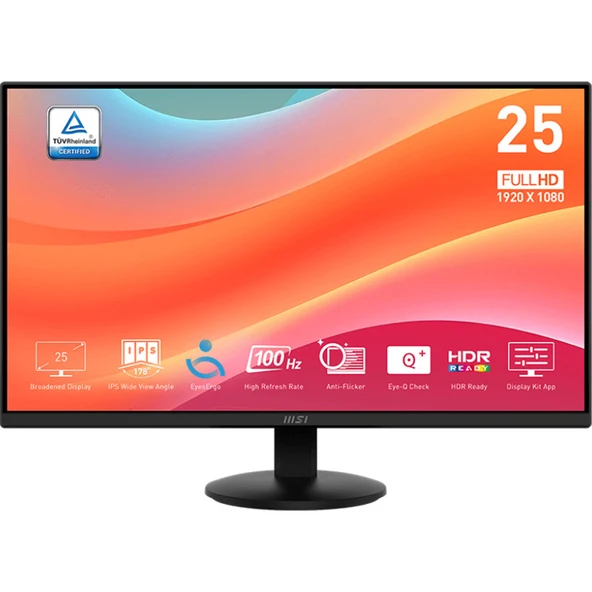 MSI Full HD IPS Ofis Monitörü 24,5 inç – PRO MP252L ürün görseli 1