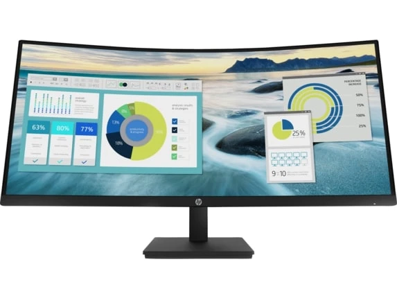 HP P34hc G4 WQHD USB-C Kavisli Monitör(21Y56AS) ürün görseli 1