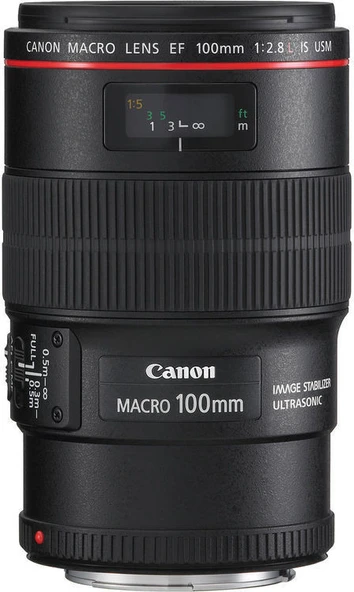 Canon EF 100mm f2.8L Macro IS USM Kamera Lensi ürün görseli 1