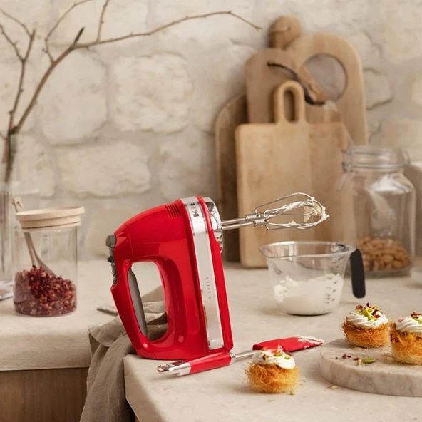 KitchenAid 9 Hızlı El Mikseri - Empire Red - Resim 6
