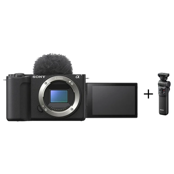 Sony ZV-E10 II APS-C Aynasız Fotoğraf Makinesi Siyah - ILCEZVE10M2K/B + GPVPT2BT Kamera Tutma Yeri ürün görseli 1