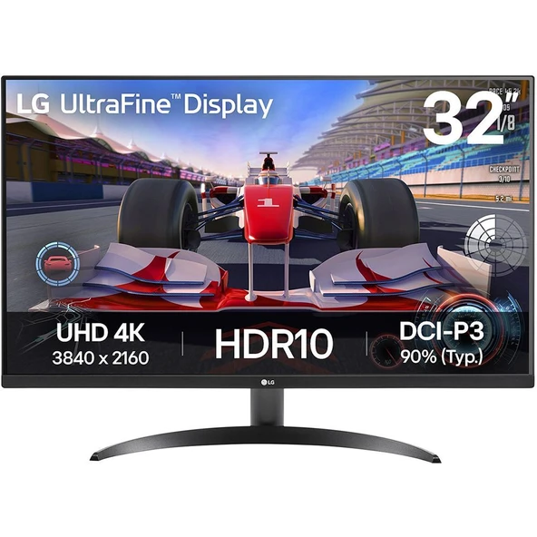 LG Ultra Fine Monitör 32″ Düz, UHD 4K, HDR10, VA Panel (32UR500K-B) ürün görseli 1