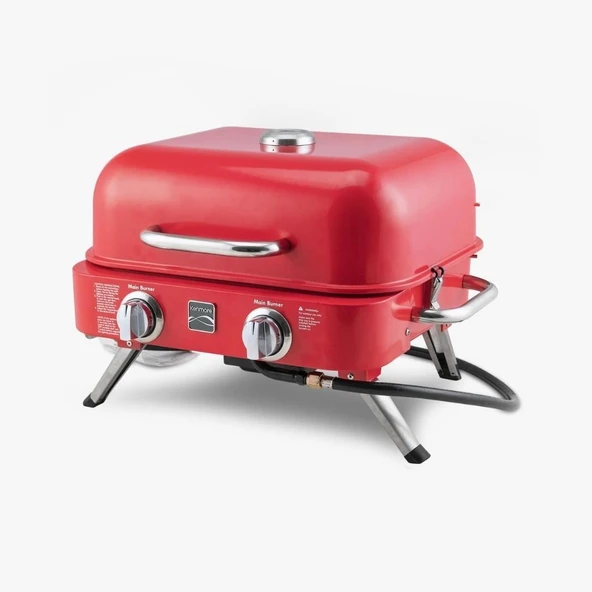 Kenmore Masa Üstü Gazlı Barbekü Kırmızı ürün görseli 1